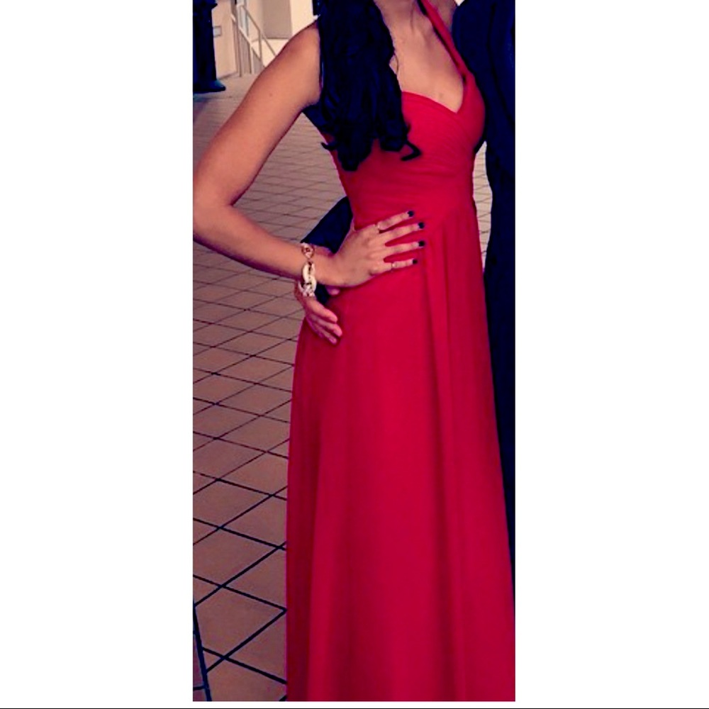 Stunning BCBG MaxAzria Halter Gown in Red